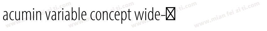 acumin variable concept wide字体转换